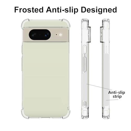 Image of for Google Pixel 8 5G Case,Google Pixel 8 5G Phone Case Clear Transparent Reinforced Corners TPU Shock-Absorption Flexible Cell Phone Cover for Google Pixel 8 5G - Transparent