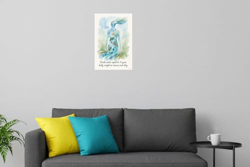 Poster Drink Water 30x45 cm de format pour motivation hydratation