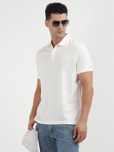 Image of Self-Design Regular-Fit Cotton Polo T-Shirt