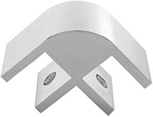 CRL E212A - Conector estándar bidireccional cromado de 90 grados para vidrio de 12"