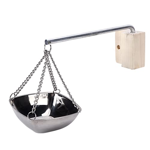 Square Essential Oil Bowl Swing Sauna Bowl Stainless Steel Aromatherapy for Sauna Rooms with Swing Arm and Hanging Installation for Room Essential Accessories