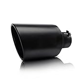 4' Inlet Black Exhaust Tip,MONOKING Universal Bolt On Exhaust Tips for Truck Car Tailpipes 4' Inlet...