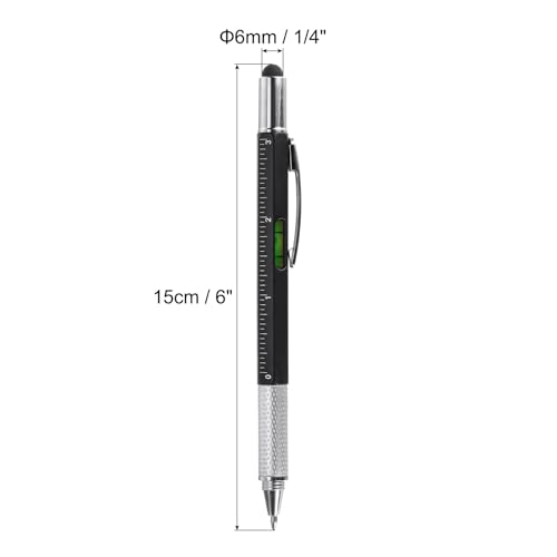 Meccanixity MEA230926EE000312 4Pcs 6 In 1 Multitool Tech Tool Pen Gifts For Men With Ballpoint Pen, Ruler thumb #1