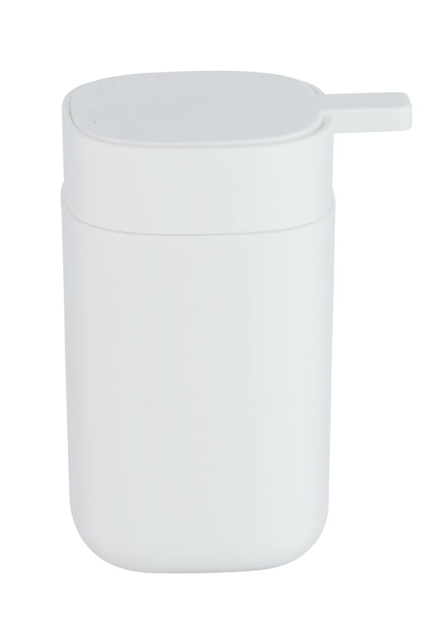 WENKO Seifenspender Davos – BPA-frei, 350 ml, Weiß matt