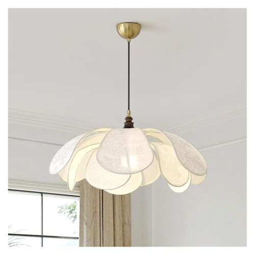 Lustre LED design nordique rétro en tissu imprimé haut de gamme pour intérieur chic