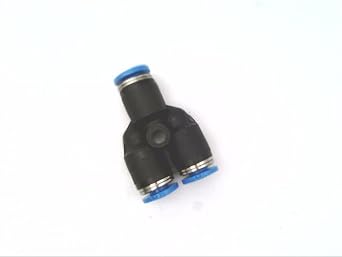 FESTO QSY-4 153148,0.95 to 6 BAR, 1X Supply, 2.6 MM Width, 2X OUTLETS, for 4MM O.D. TUBING, PBT HOUSING, Pneumatic Fitting, Push-in, Series QS, Y-Shape