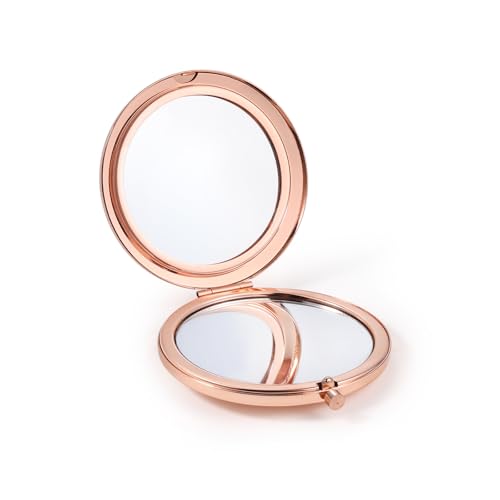 Glimmerday Miroir de Maquillage Pliable Personnalisé - Petit Miroir Portable Double Face pour Voyage - Mini Rond de Poche – vue 9