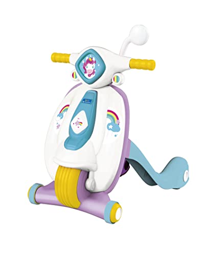 Clementoni My Unicorn First Step Scooter-Gioco Prima Infanzia 9 Mesi (Italiano, Inglese, Francese,...