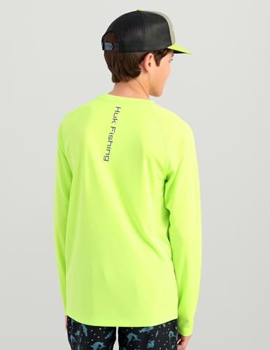 Image of HUK Boys Pursuit Solid Long Sleeve Shirt, Fishing Shirt for Kids