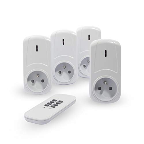 CHACON Set de 4 Prises télécommandées on/Off + télécommande