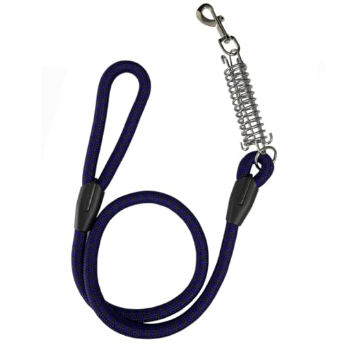 Guia De Passeio Corda Reforçada Com Mola Amortecedor Cães Cachorro Grande Médio Porte Resistente - SHACK (Macho) - Cores sortidas
