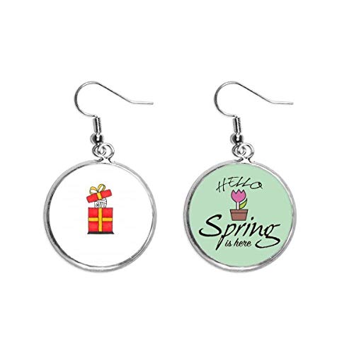 Pendientes de primavera con lazo de Navidad y colgante de joyeria Horus