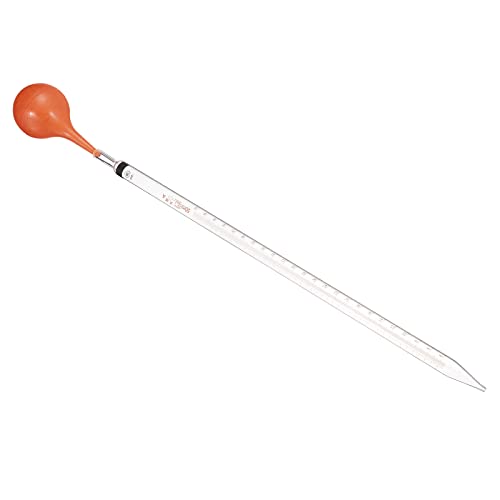 Pipette verre 50ml avec compte-gouttes gradué et poire caoutchouc kit PATIKIL