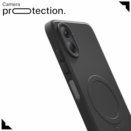 Image of Pikkme Back Cover for Redmi A7 Soft Matte Silicone Mag-Safe Design (Mag-Safe Not Support) Camera Protection | Slim Fit Bumper Cover (Black)