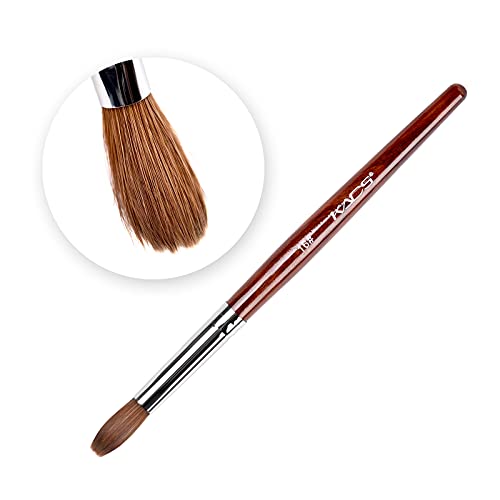 Alexnailart Kolinsky Sable Haar Nagelbürste Acryl Nagel Pinsel Runder Kopf Rot Holz Stift UV Gel Nageldesign Maniküre Malwerkzeug 16 #