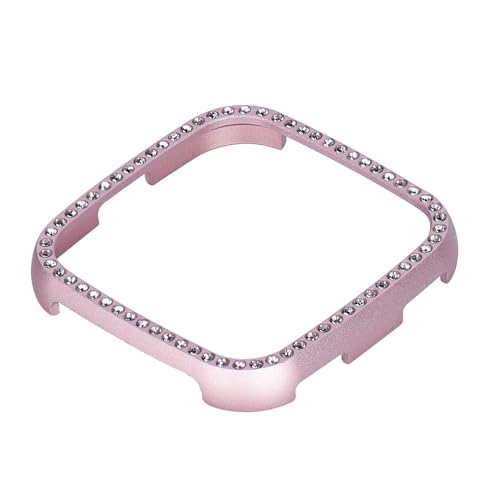 Funda protectora para reloj y marco inoxidable con diamantes rosa 1
