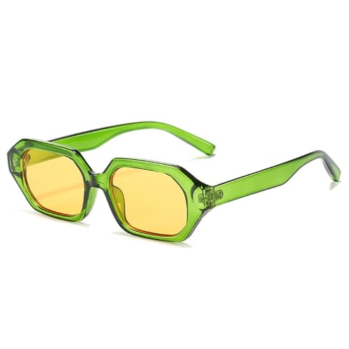 Lunettes de soleil UV400 carrées polygone pour femmes et hommes