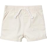 Gerber Baby Toddler Girls' Twill Shorts, Light Tan, 12 Months