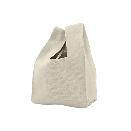 Fashion Handmade Knit Handbags Women Mini Knot Wrist Bag Casual Tote Bag Reusable Shopping Bags