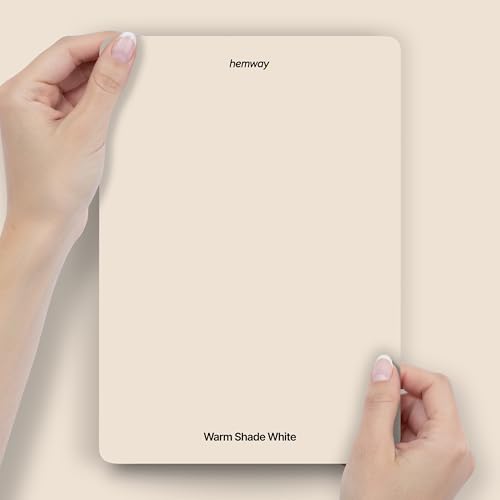Hemway Warm Shade White Peel & Stick Sample Chalk Paint | A5 Accurate Colour Swatch, Mess-Free Alternative to Paint Tester Pots, Easy To Use, Eco-friendly, for Interior Furniture & Walls