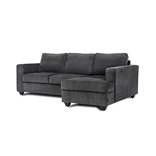 Image of Wakefit Malphino 2 Seater Sofa Set | 3 Year Warranty - Wooden, Smoke Grey Napper