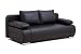 Produktbild Collection AB ULM Sofa Schlafsofa, Kunstleder, schwarz, 98 x 200 x 85 cm