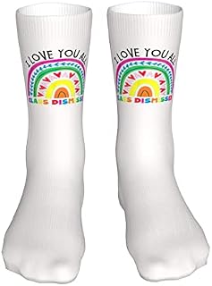 883 Compression Socks I Love You All Class Dismissed Teacher Last Day Of School Crew Socks Soft Calf Socks Non Slip Sports Socks For Jogging Hiking Walking 40cm