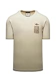 Aeronautica Militare Camiseta TS2534 con impresión de flechas tricolores, camiseta, camiseta, sudadera, para hombre, 73078 Hielo, M