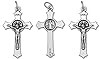 VILLAGE GIFT IMPORTERS Lot of 3 (Three) Saint Benedict Crucifix Pendants | Patron Saint of Students and Europe | For Rosaries and Religious Jewelry | Catholic DIY and Craft Supplies | Made in Italy #2