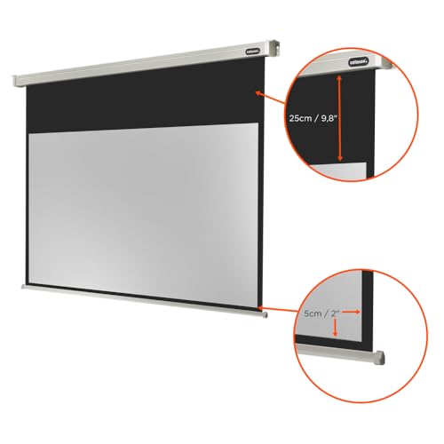 celexon Professional Motor-Leinwand 105 | 240x135 cm 16:9 | elektrische 4K,Full-HD Beamer-Leinwand f&uuml;r Projektionen im B&uuml;ro & Heimkino | zur Decken-/ Wand-Montage | mit Fernbedienung