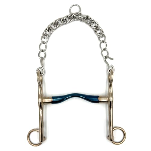 Equine Smile ES0067 Gebiss Kandarengebisse Zungenfreiheit mit Sweet Iron aus Edelstahl Gebissstärke 16 mm (11.5 cm)