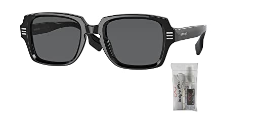 Burberry Eldon Be4349 394887 51Mm Black/Dark Grey Rectangle Sunglasses For Men + Bundle With Designer Iwear Complimentary Eyewear Kit #TOP1