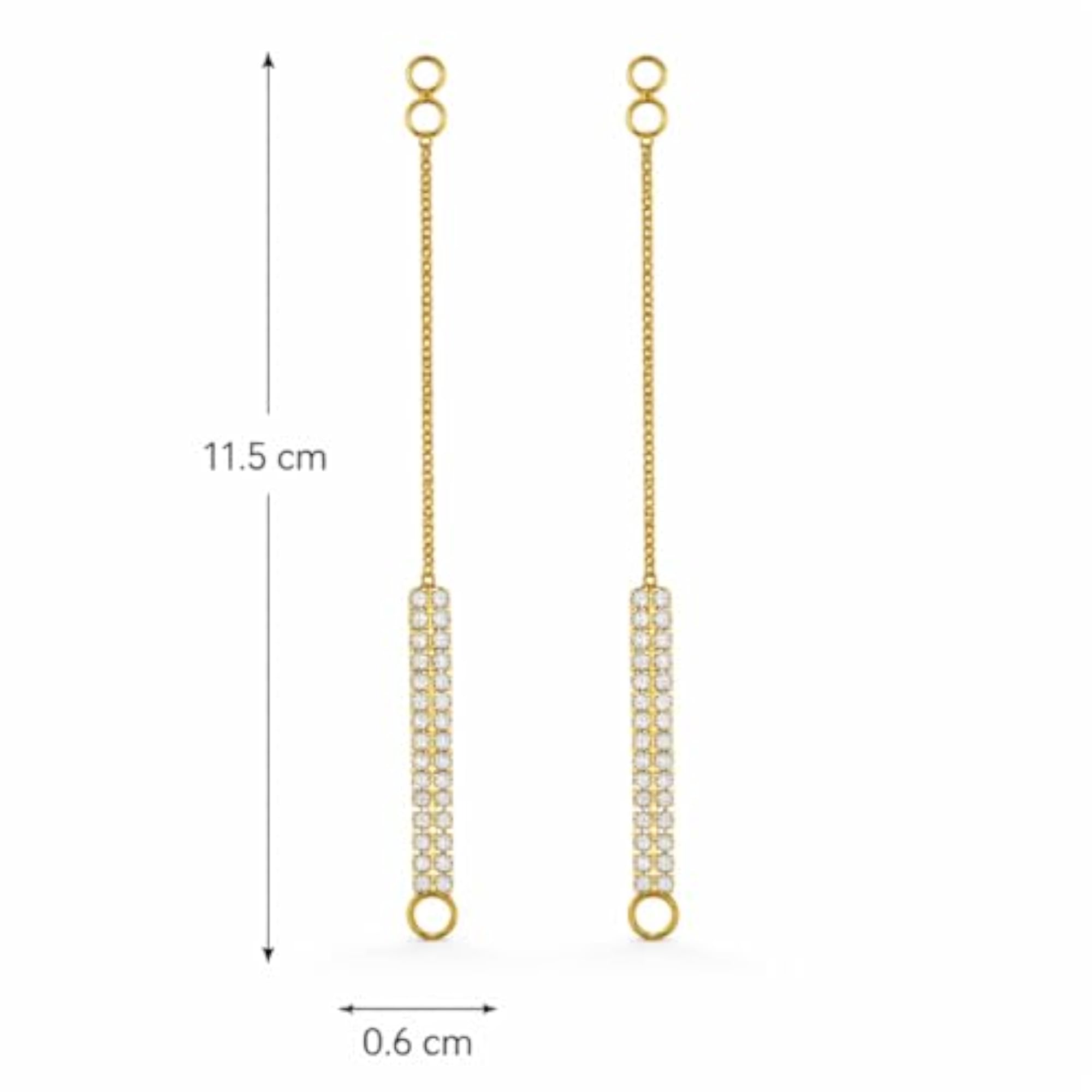 Women's Golden Finish Ear Chain & Cuff Art Jewellery