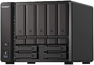 QNAP TS-h973AX-8G 9 Bay Desktop NAS Enclosure - 8 GB RAM, AMD Ryzen Quad-Core, 2.2 GHz Processor - Supports U.2 NVMe SSD and 10GbE/2.5GbE Connectivity
