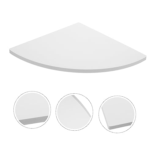 Étagère murale d'angle flottante Mobestech facile à installer en PVC blanc résistant - 5