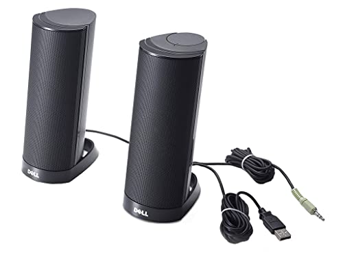 Dell AX210 Black USB Stereo Speaker System by Dell - Used condition - US$24.99