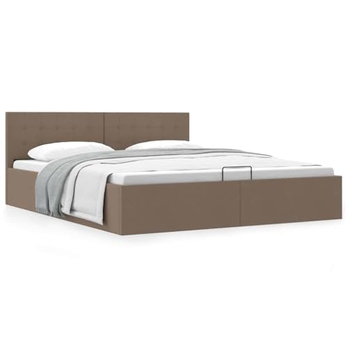 Lumanois Cama canapé hidráulica almacenaje sin colchón Taupe 180x200 cm,Mobiliario,Camas y somieres,45.3kg-285599