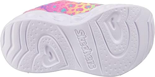 Skechers Kids Girls Heart Lights Sneaker, Hot Pink/Multi, 5 Toddler | Image 5