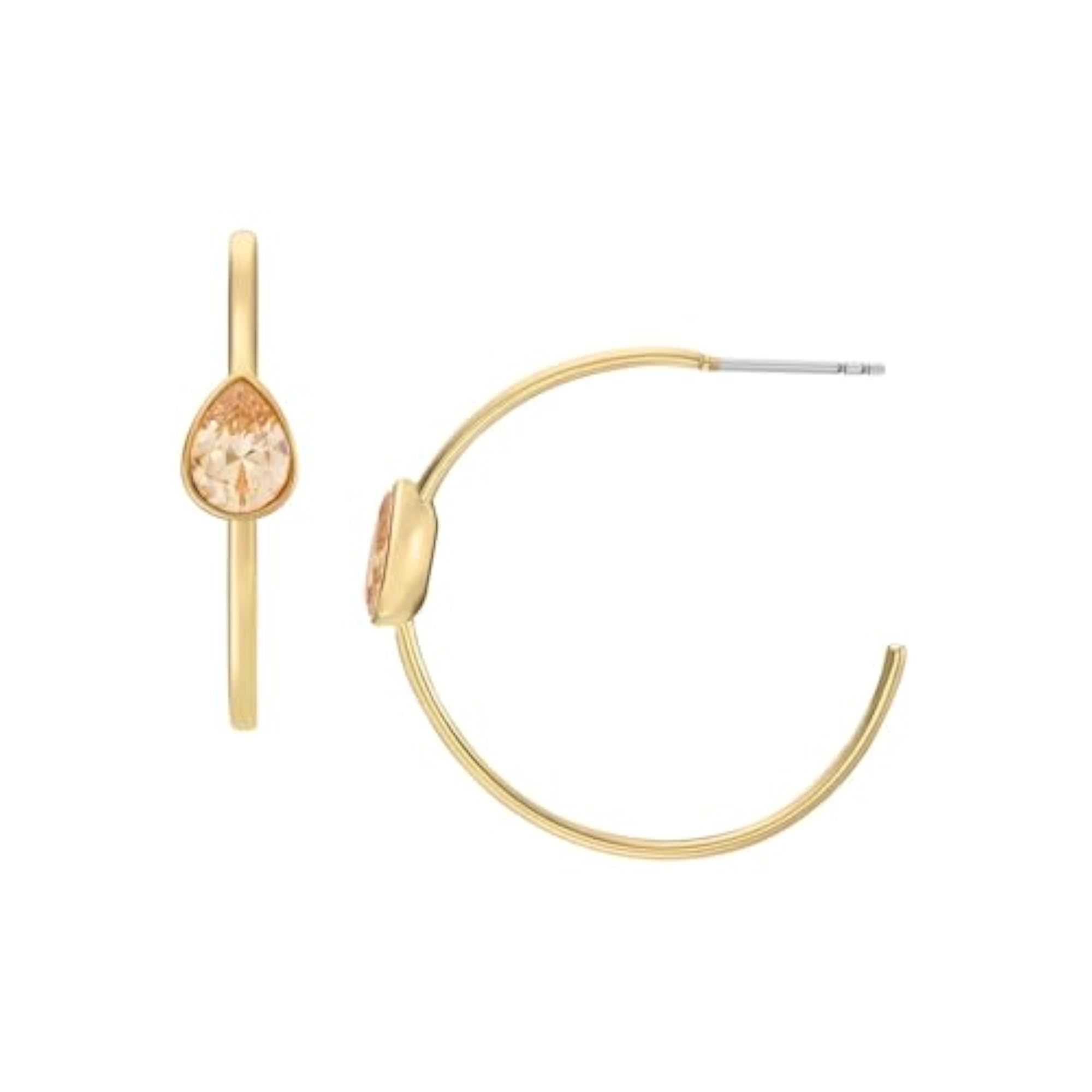 Women's Hazel Yellow Brass Earrings, Elegant Gift