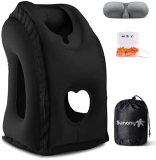 Inflatable Travel Pillow,Multifunction Travel Neck Pillow for Airplane to Avoid Neck and Shoulder Pain,Support Head,Neck,Used for Sleeping Rest, Airplane and Home Use