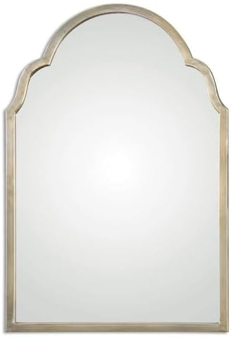 Brayden Petit Silver 20 1/4" x 30 1/4" Arch Wall Mirror