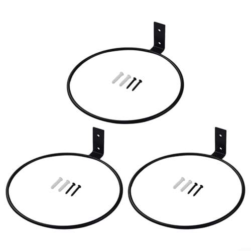 Set di 3 supporti in metallo per appendere anelli per piante ed erbe (L)