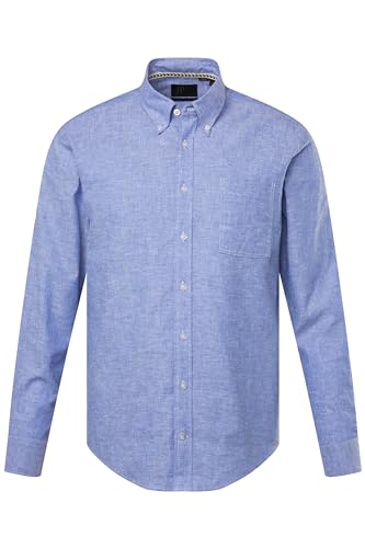 Chemise lin mélangé JP 1880 à col points boutonnés coupe modern fit - 4