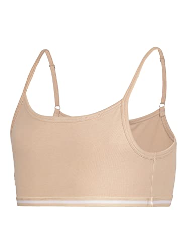 Image of CHARM N CHERISH Non Padded Double Layered Begginers Bra for Girls, Combo Pack-Solid,Grey & Nude Colour, Pack of 2