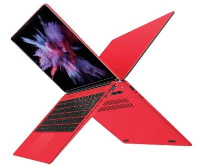 14' Laptop 6GB RAM 128GB SSD Support 1TB SSD Expansion Traditional Laptops Windows 10 Full Metal 2.4G+5G WiFi Bluetooth 4.2 USB HDMI 1920x1080 FHD WOZIFAN/RUZAVA with Wireless Mouse for Work-Red