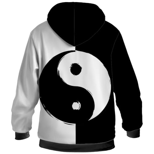 Yin and Yang Jacket for Men Women Winter Coat Hoodied Sweatshirts Zip Up Hoodies3