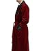 HUMAIRA FASHION Luxury Men's Velvet Smoking Jacket, Burgundy with Black Quilted Lapel, Formal Evening Wear (US, Alpha, Medium, Regular, Regular, Burgundy)