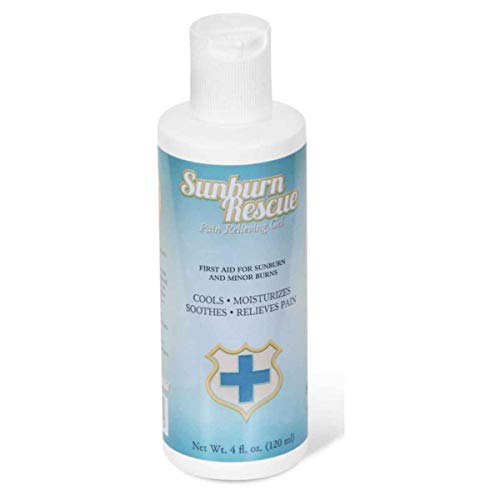 SUNBURN RESCUE Sunburn Relief Pain Relieving Gel, First Aid for Sunburn and Minor Burns, Cools and Soothes, Moisturizes an.