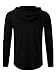 BEILU Men's Fashion Athletic Hoodies Workout Sweatshirt Long Sleeve Lightweight Casual Pullover Drawstring Hoodie Black-M