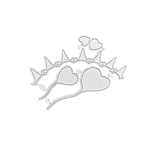 Hinleise Stanzschablonen Herz Ballon Banner Metall Prägeschablone Stanzschablone für DIY Karte Papier Kunst Karten/Scrapbook/Einladung machen Cover